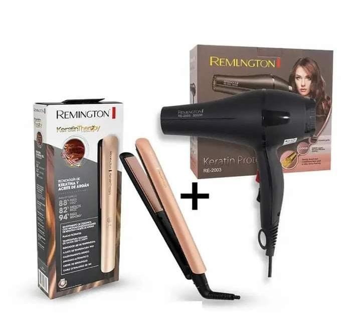 Plancha Keratina mas Secador Remington